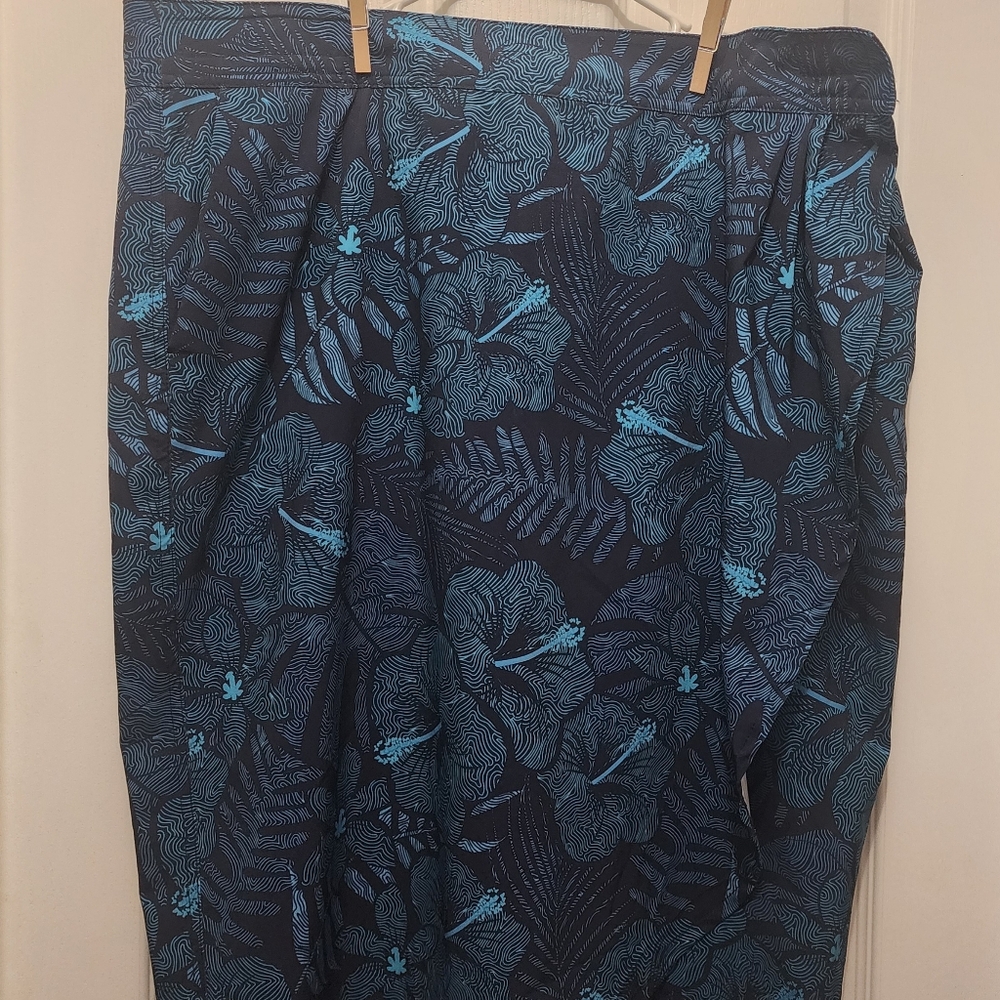 Rip Skirt Hawaii Skirt Length 3 Size XL Beautiful Deep Blue And Teal Color